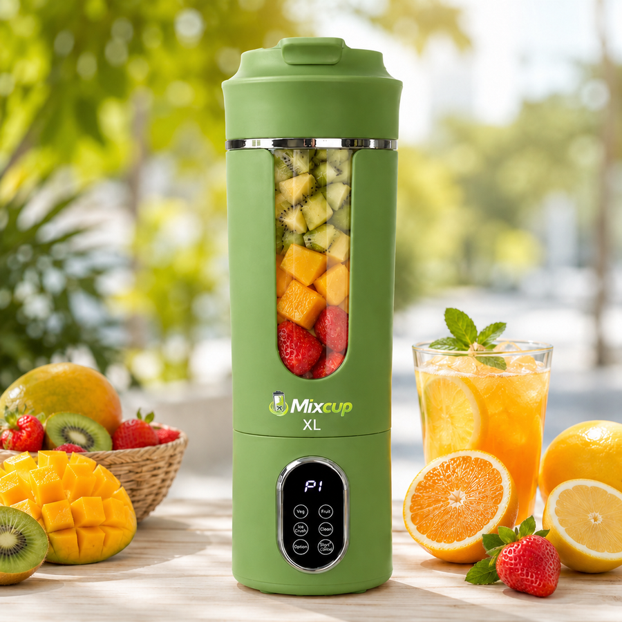 
          MixCup XL draagbare blender voor smoothies, shakes en sapjes onderweg
        